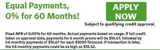 6160 – Equal Payments, 0% for 60 Months